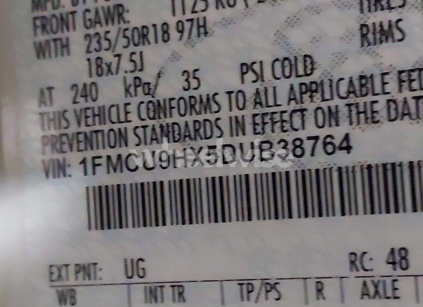 Photo 9 of 2013 Ford Escape SEL (VIN 1FMCU9HX5DUB38764)