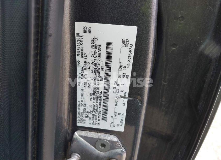 Photo 9 of 2013 Ford Escape SEL (VIN 1FMCU9HX5DUB95787)