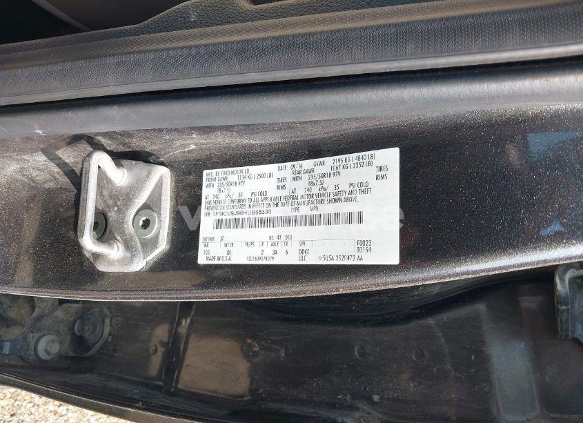 Photo 9 of 2017 Ford Escape TITANIUM (VIN 1FMCU9J96HUB65330)