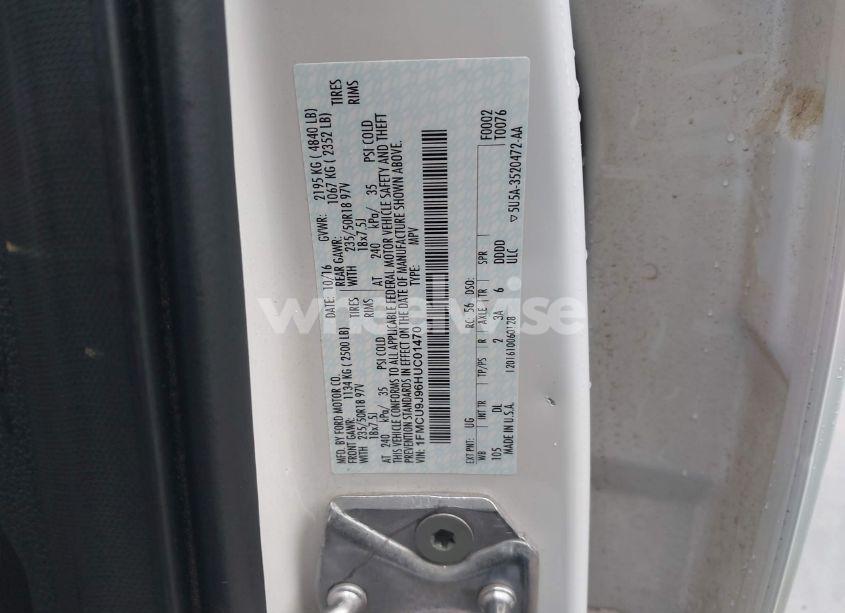 Photo 9 of 2017 Ford Escape TITANIUM (VIN 1FMCU9J96HUC01470)