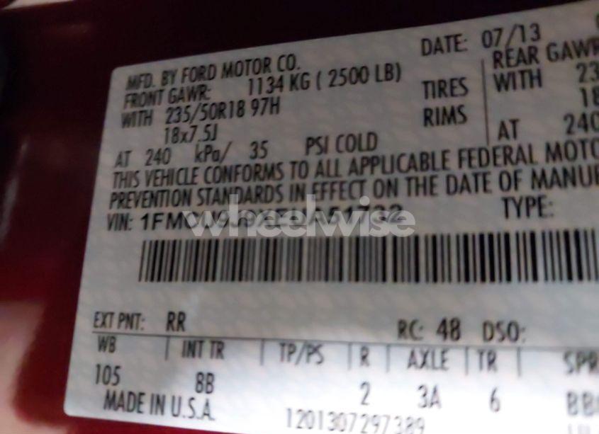 Photo 9 of 2014 Ford Escape TITANIUM (VIN 1FMCU9J9XEUA51732)