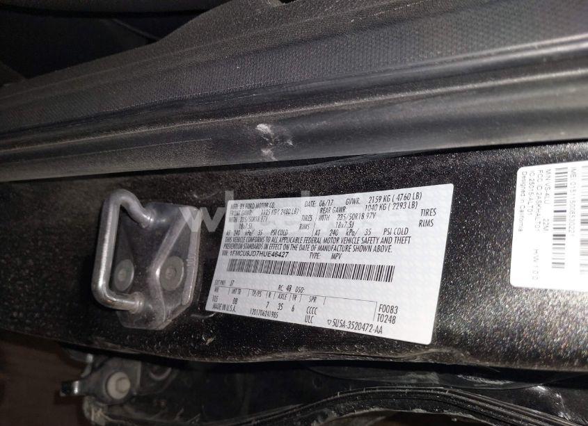 Photo 9 of 2017 Ford Escape TITANIUM (VIN 1FMCU9JD7HUE46427)