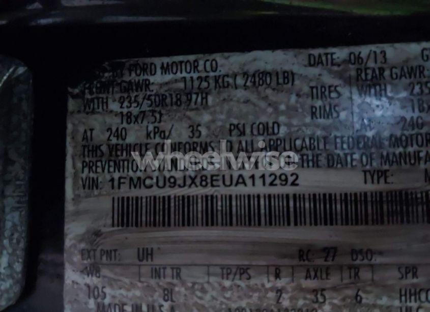 Photo 9 of 2014 Ford Escape TITANIUM (VIN 1FMCU9JX8EUA11292)