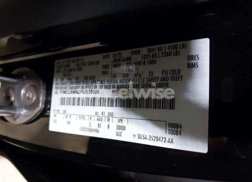 Photo 9 of 2023 Ford Escape ST-LINE (VIN 1FMCU9MN2PUB35006)