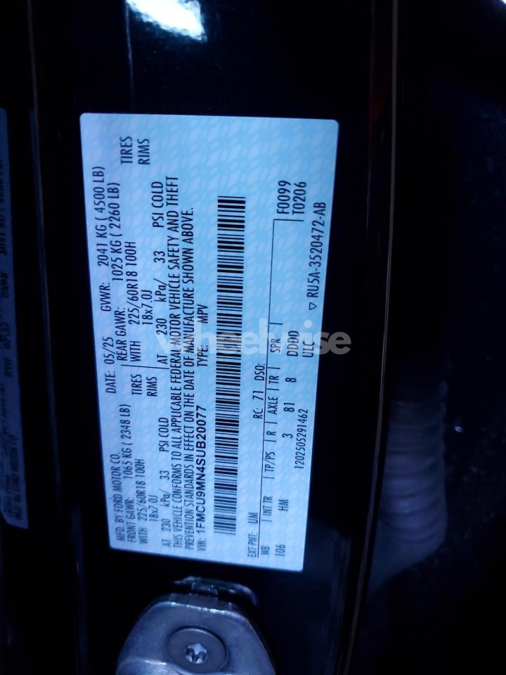 Photo 14 of 2025 FORD ESCAPE ST LINE N/A (VIN 1FMCU9MN4SUB20077)