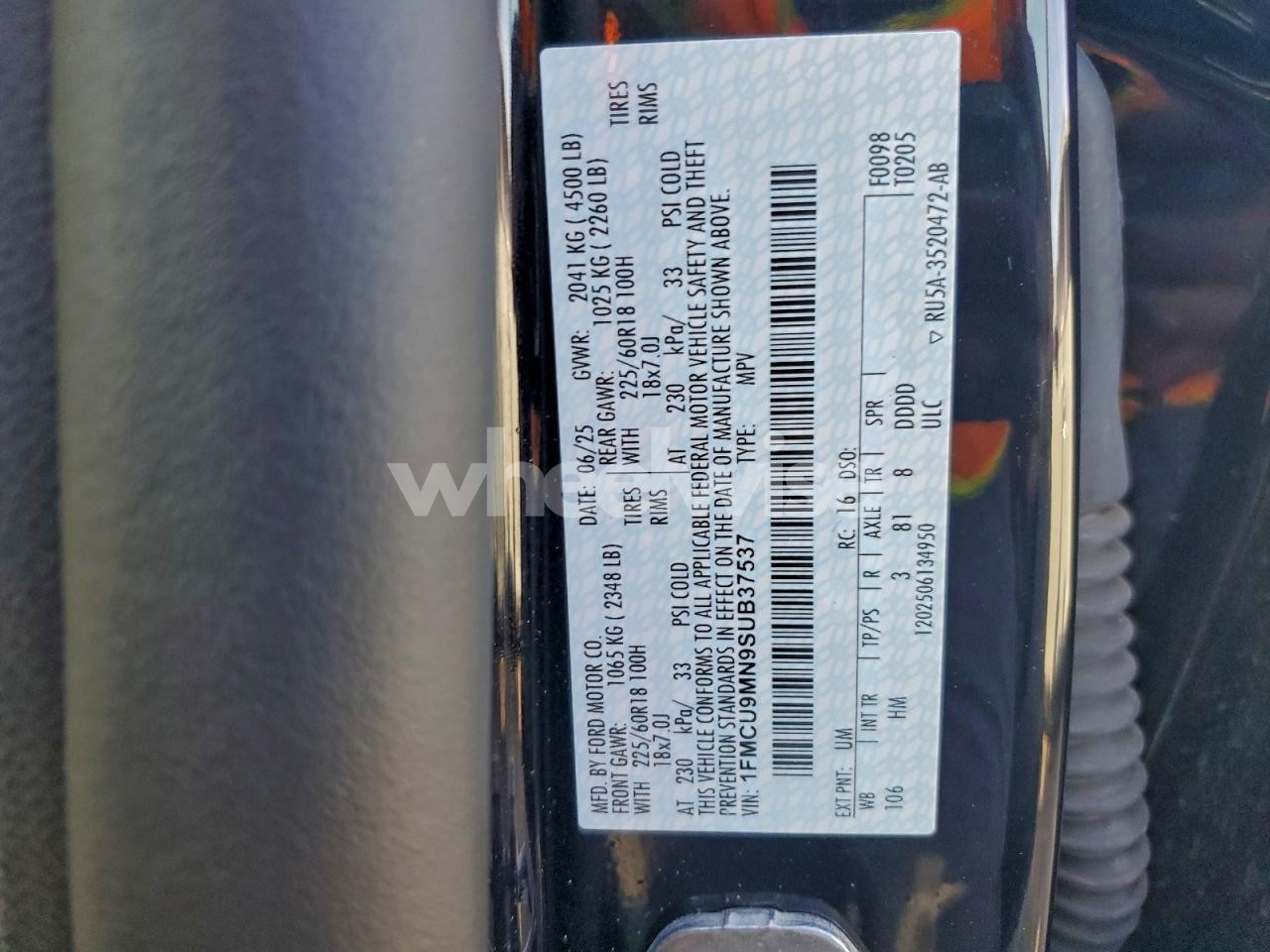 Photo 13 of 2025 FORD ESCAPE ST LINE (VIN 1FMCU9MN9SUB37537)