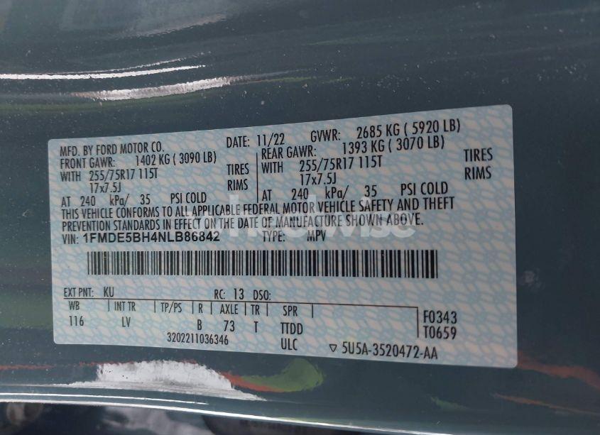 Photo 9 of 2022 Ford Bronco BIG BEND (VIN 1FMDE5BH4NLB86842)