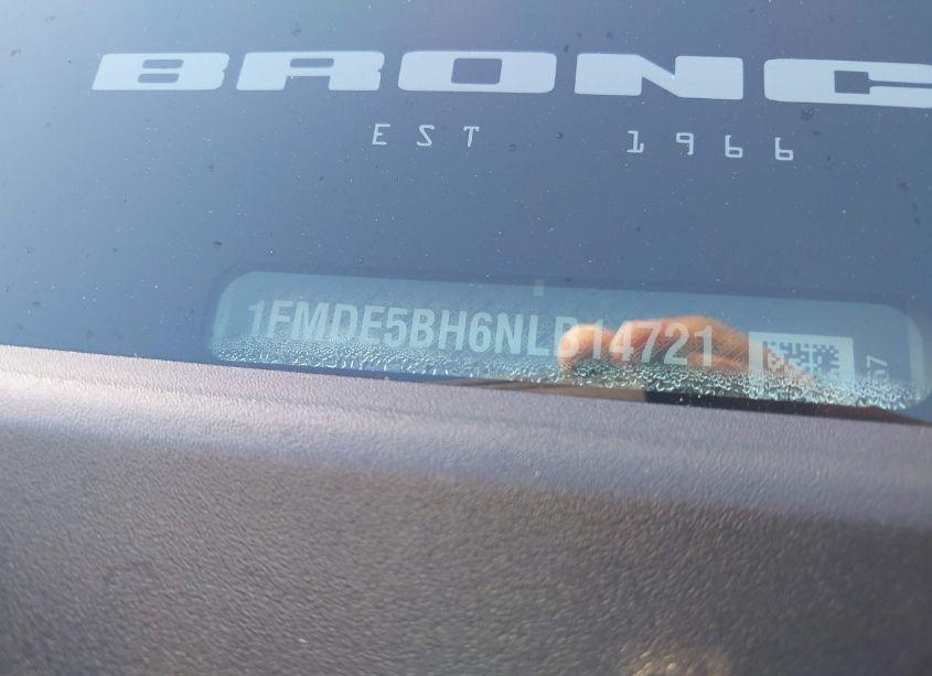 Photo 9 of 2022 Ford Bronco BIG BEND (VIN 1FMDE5BH6NLB14721)