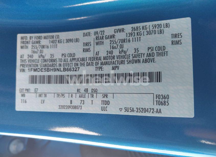 Photo 9 of 2022 Ford Bronco (VIN 1FMDE5BH9NLB66327)