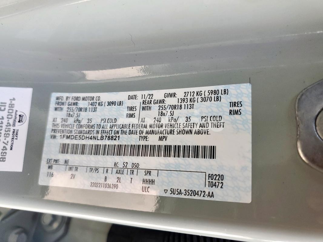 Photo 14 of 2022 FORD BRONCO BASE N/A (VIN 1FMDE5DH4NLB78821)