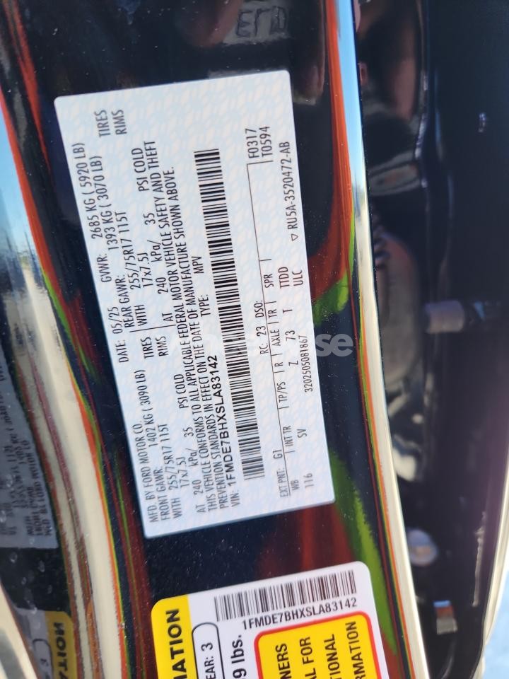 Photo 14 of 2025 FORD BRONCO BIG BEND (VIN 1FMDE7BHXSLA83142)