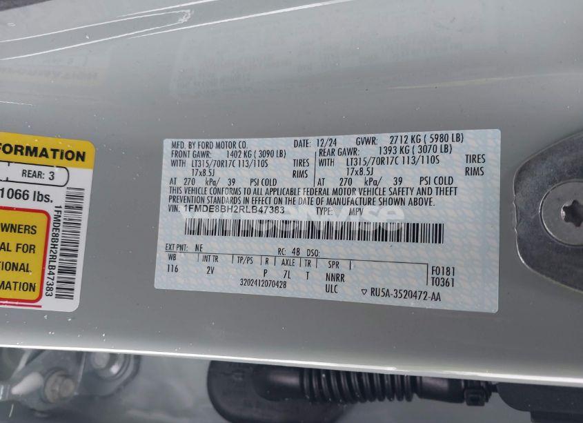 Photo 9 of 2024 Ford Bronco OUTER BANKS (VIN 1FMDE8BH2RLB47383)