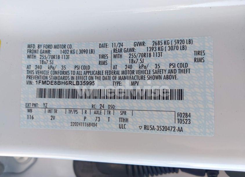 Photo 9 of 2024 Ford Bronco OUTER BANKS (VIN 1FMDE8BH6RLB35995)