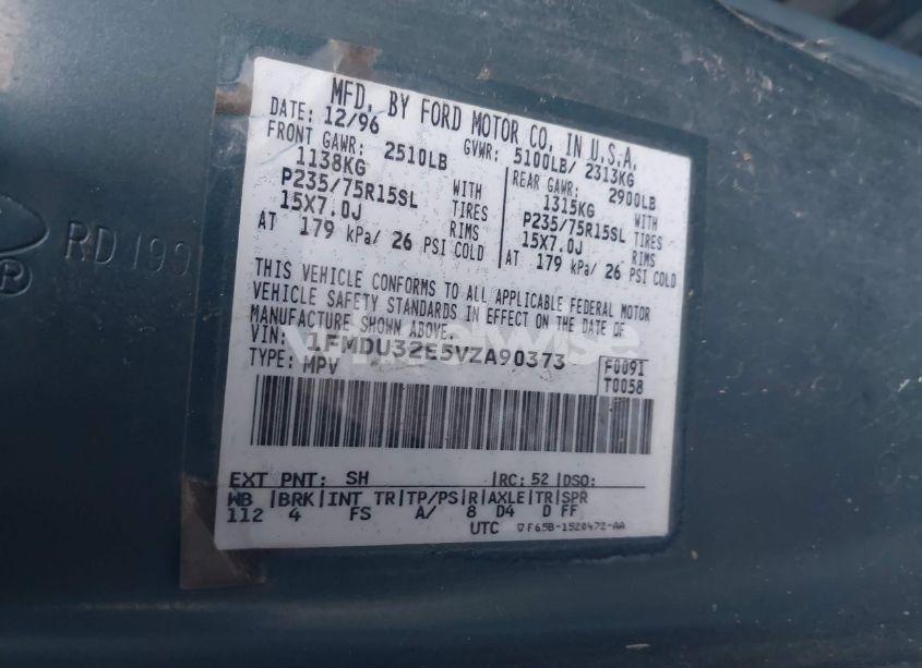 Photo 9 of 1997 Ford Explorer EDDIE BAUER/LIMITED/XL/XLT (VIN 1FMDU32E5VZA90373)