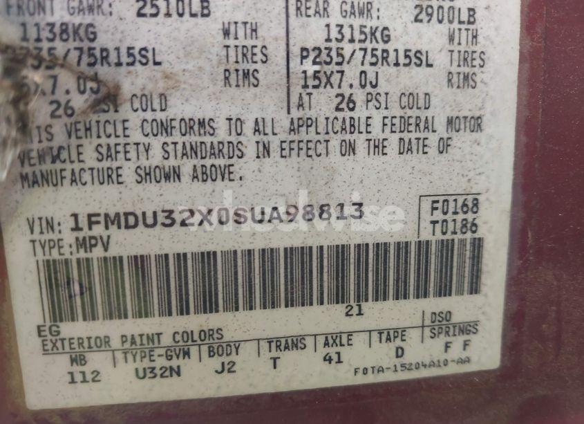 Photo 9 of 1995 Ford Explorer N/A (VIN 1FMDU32X0SUA98813)