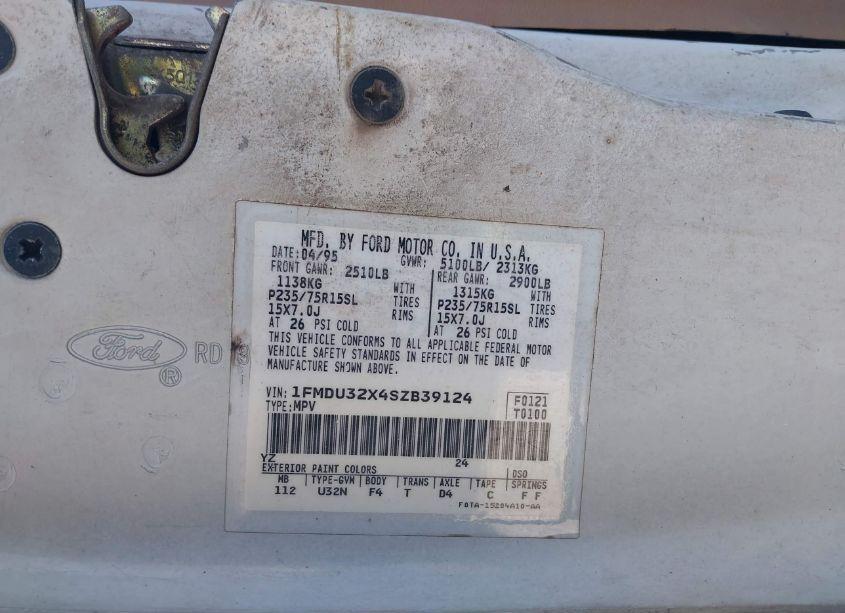 Photo 9 of 1995 Ford Explorer N/A (VIN 1FMDU32X4SZB39124)