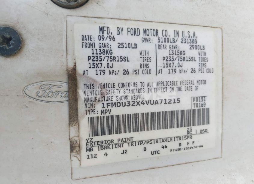 Photo 9 of 1997 Ford Explorer EDDIE BAUER/LIMITED/XL/XLT (VIN 1FMDU32X4VUA71215)