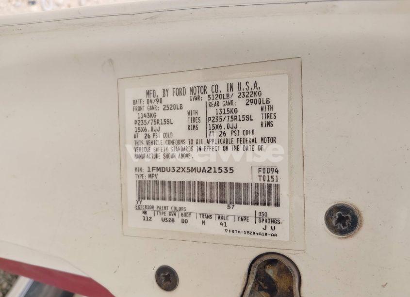 Photo 9 of 1991 Ford Explorer (VIN 1FMDU32X5MUA21535)