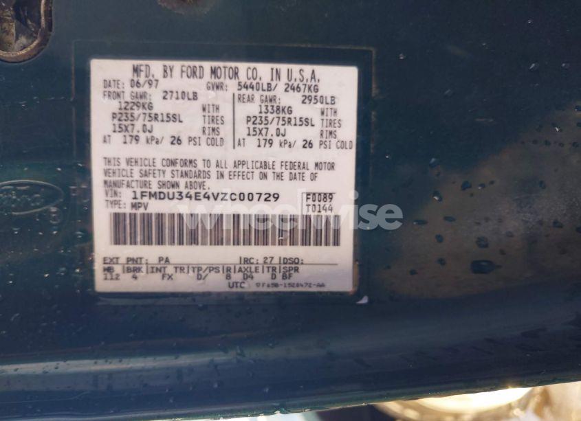 Photo 9 of 1997 Ford Explorer EDDIE BAUER/LIMITED/XL/XLT (VIN 1FMDU34E4VZC00729)