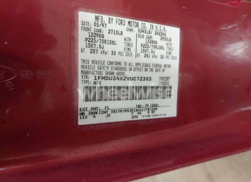 Photo 9 of 1997 Ford Explorer EDDIE BAUER/LIMITED/XL/XLT (VIN 1FMDU34X2VUC72303)