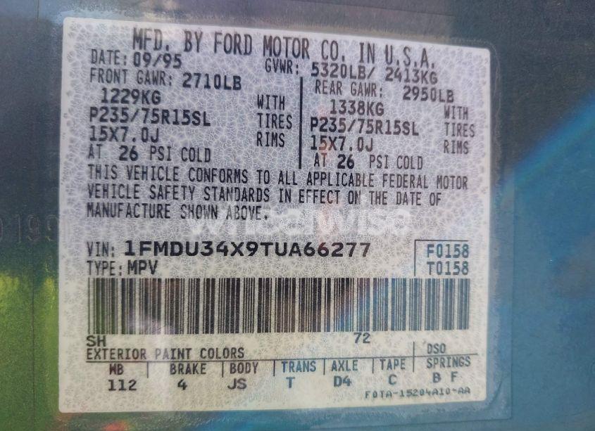 Photo 9 of 1996 Ford Explorer (VIN 1FMDU34X9TUA66277)