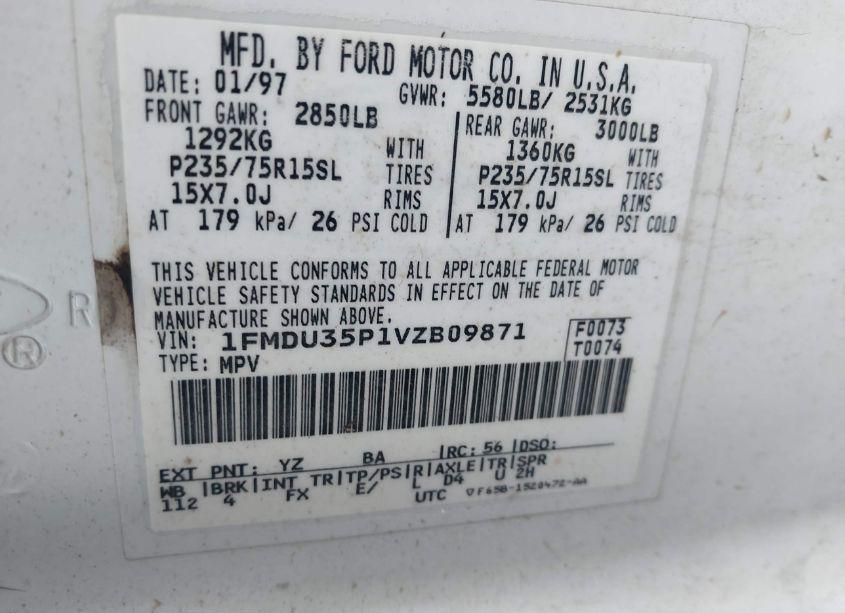 Photo 9 of 1997 Ford Explorer EDDIE BAUER/LIMITED/XLT (VIN 1FMDU35P1VZB09871)