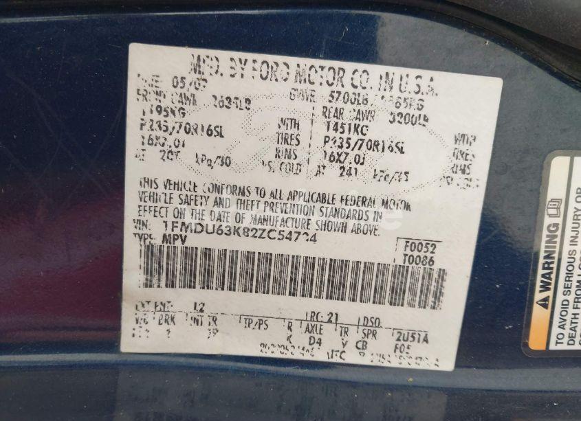 Photo 9 of 2002 Ford Explorer XLT (VIN 1FMDU63K82ZC54734)