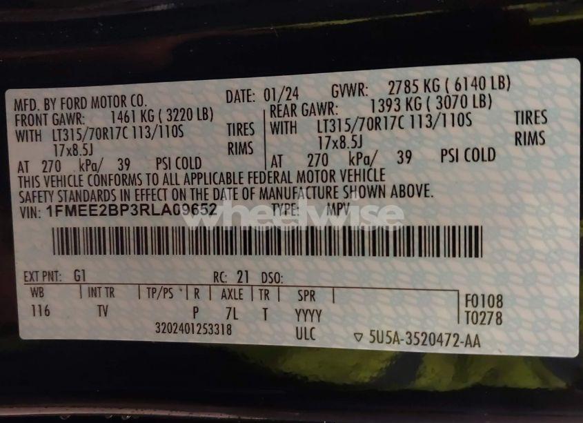 Photo 9 of 2024 Ford Bronco WILDTRAK (VIN 1FMEE2BP3RLA09652)