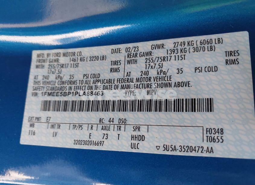 Photo 9 of 2023 Ford Bronco BIG BEND (VIN 1FMEE5BP1PLA88463)