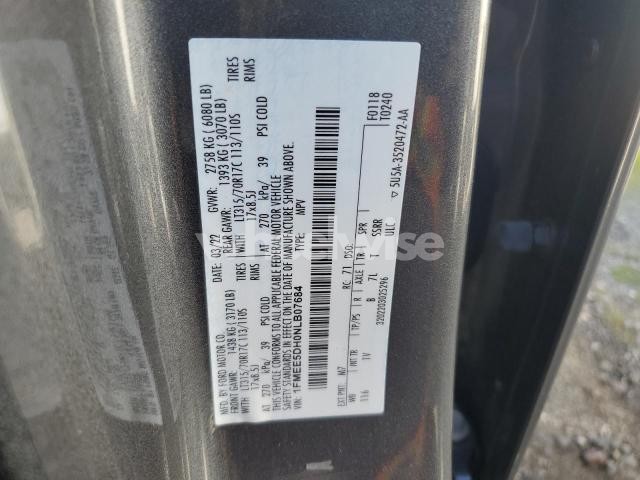 Photo 9 of 2022 FORD BRONCO BASE N/A (VIN 1FMEE5DH0NLB07684)