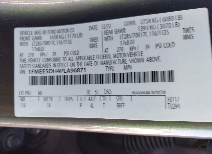 Photo 9 of 2023 Ford Bronco BADLANDS (VIN 1FMEE5DH4PLA96871)