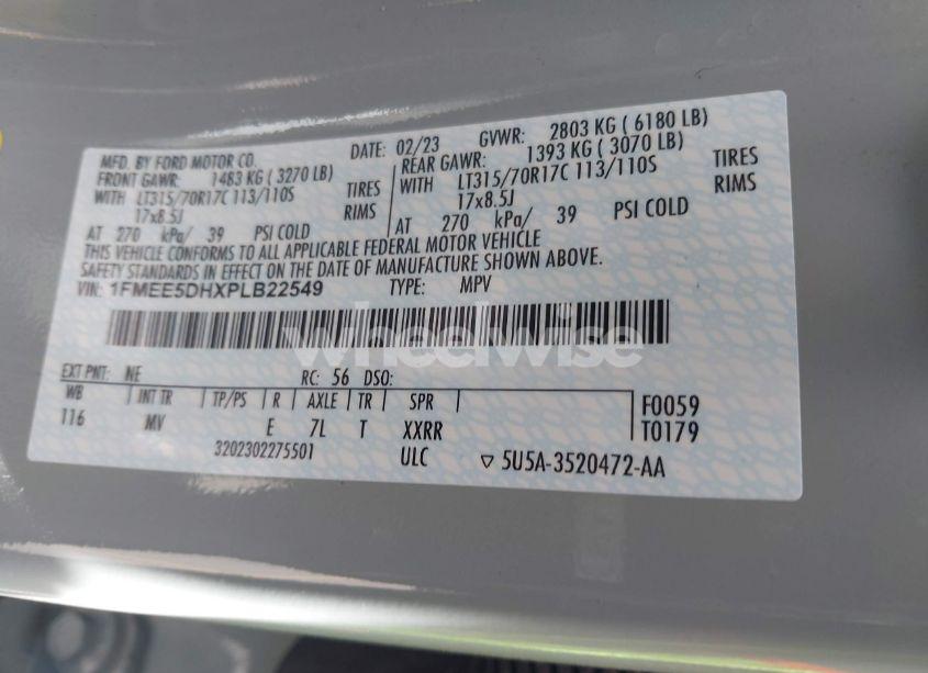 Photo 9 of 2023 Ford Bronco EVERGLADES (VIN 1FMEE5DHXPLB22549)