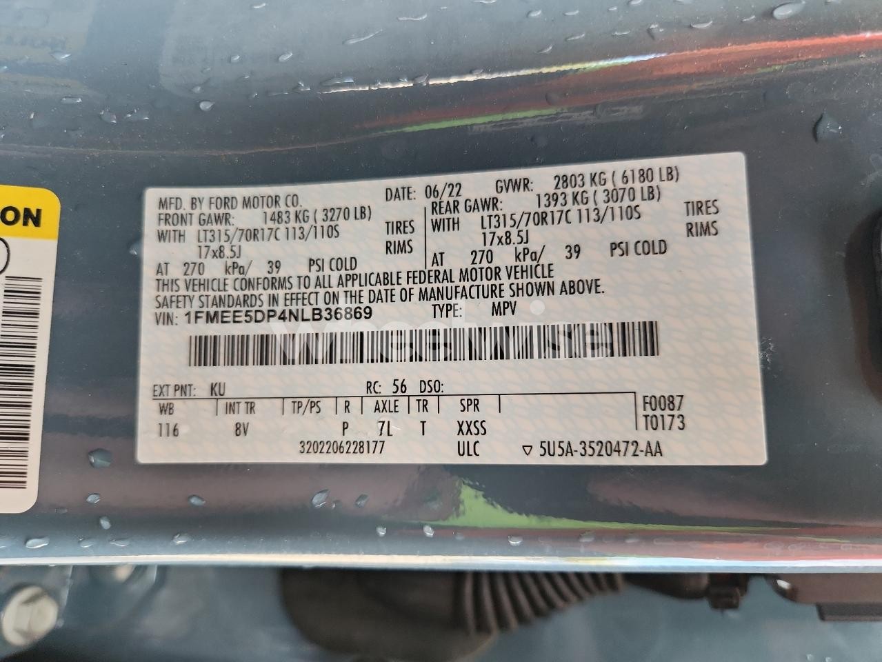 Photo 13 of 2022 FORD BRONCO BASE N/A (VIN 1FMEE5DP4NLB36869)