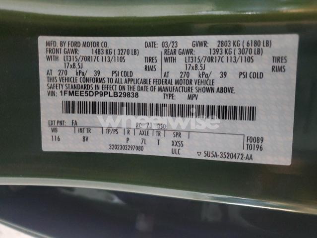 Photo 11 of 2023 FORD BRONCO BASE N/A (VIN 1FMEE5DP9PLB29838)