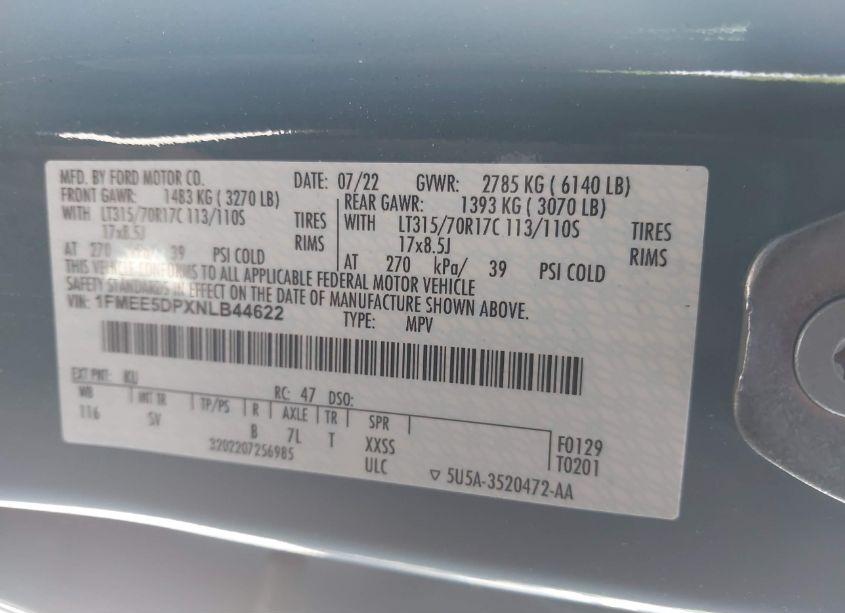 Photo 9 of 2022 Ford Bronco BLACK DIAMOND (VIN 1FMEE5DPXNLB44622)