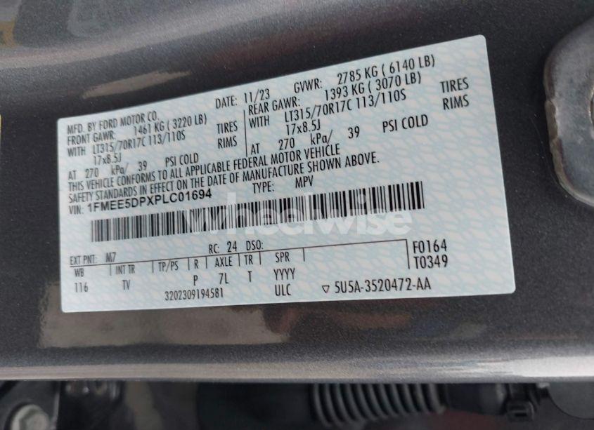 Photo 9 of 2023 Ford Bronco WILDTRAK (VIN 1FMEE5DPXPLC01694)