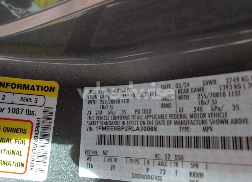 Photo 9 of 2024 Ford Bronco OUTER BANKS (VIN 1FMEE8BP2RLA30088)