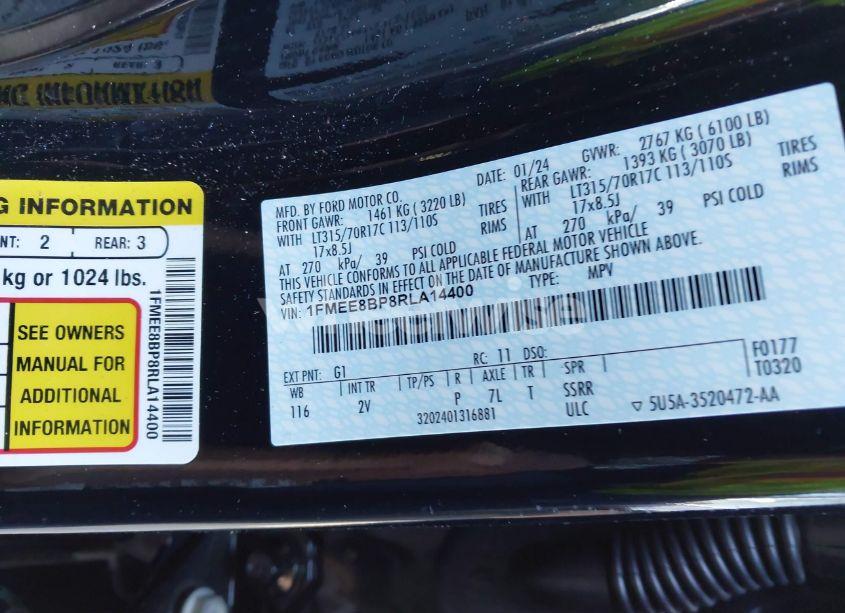 Photo 9 of 2024 Ford Bronco OUTER BANKS (VIN 1FMEE8BP8RLA14400)