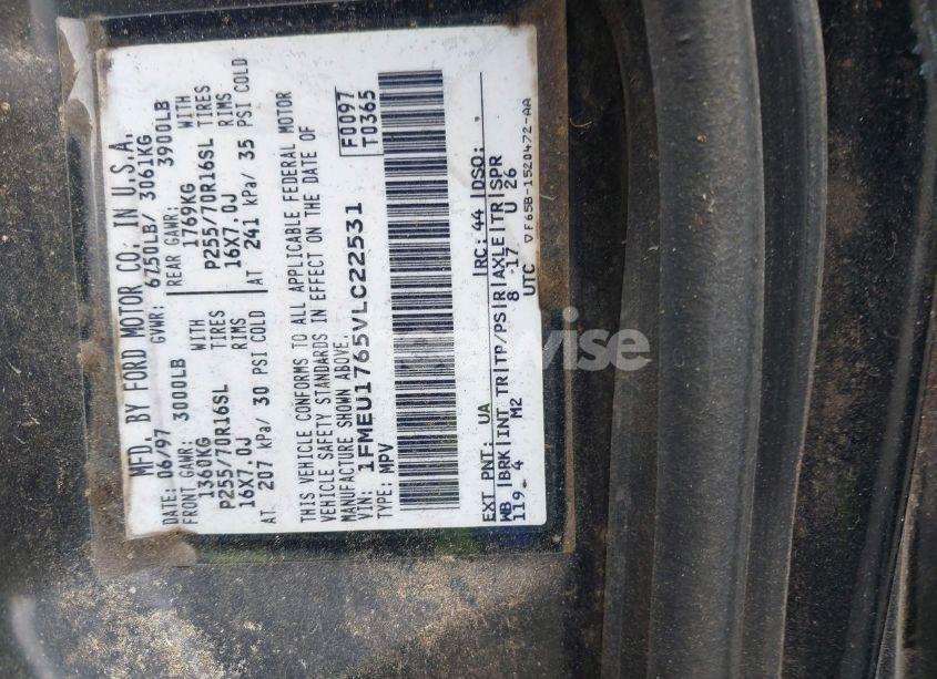 Photo 9 of 1997 Ford Expedition EDDIE BAUER/XLT (VIN 1FMEU1765VLC22531)