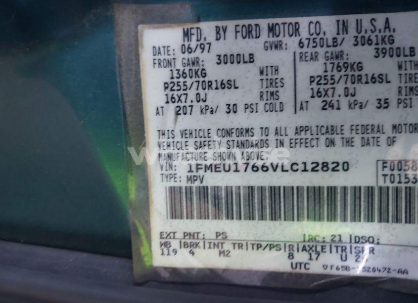 Photo 9 of 1997 Ford Expedition EDDIE BAUER/XLT (VIN 1FMEU1766VLC12820)