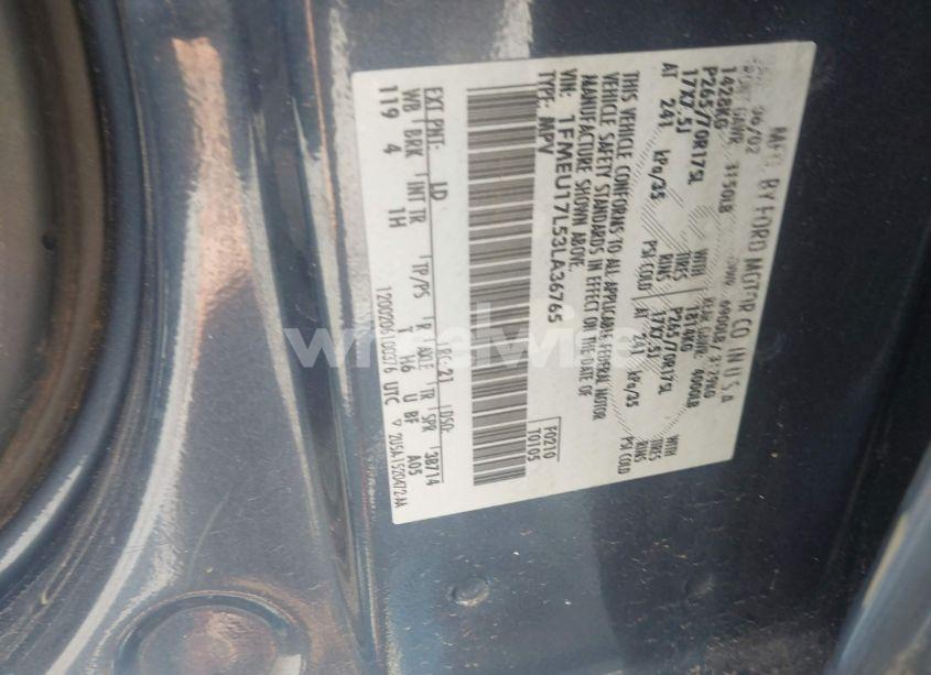 Photo 9 of 2003 Ford Expedition EDDIE BAUER (VIN 1FMEU17L53LA36765)