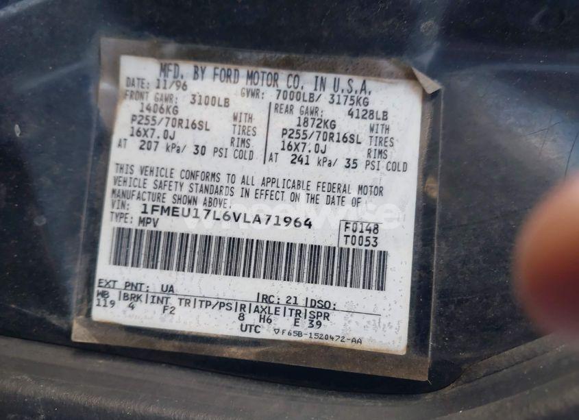 Photo 9 of 1997 Ford Expedition EDDIE BAUER/XLT (VIN 1FMEU17L6VLA71964)