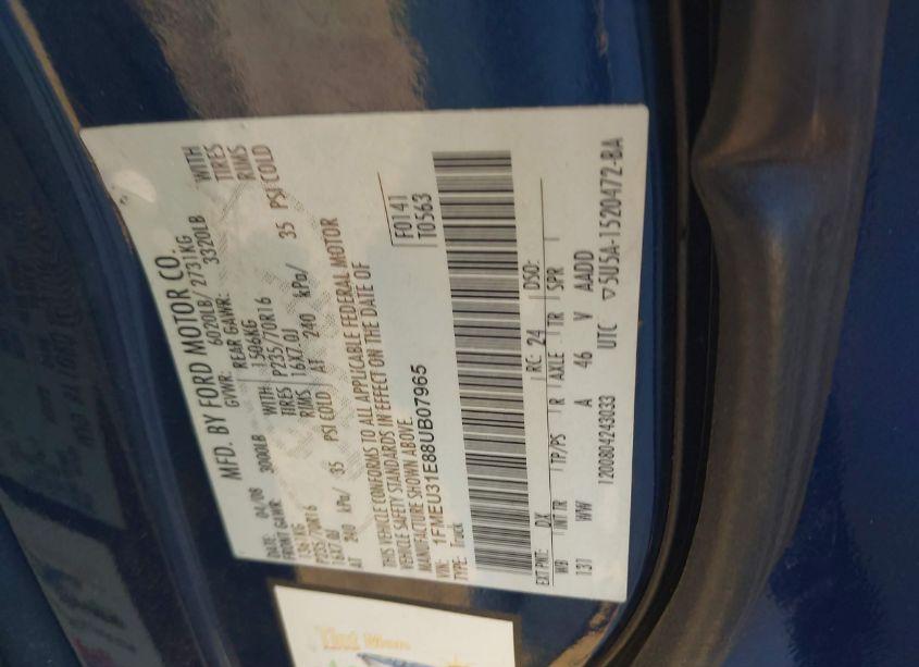 Photo 9 of 2008 Ford Explorer SPORT TRAC XLT (VIN 1FMEU31E88UB07965)