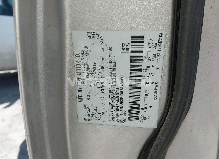 Photo 9 of 2006 Ford Explorer XLS (VIN 1FMEU62EX6UA48060)