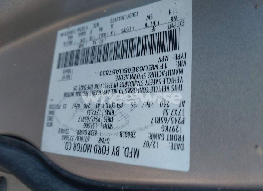 Photo 9 of 2008 Ford Explorer XLT (VIN 1FMEU63E08UA67833)