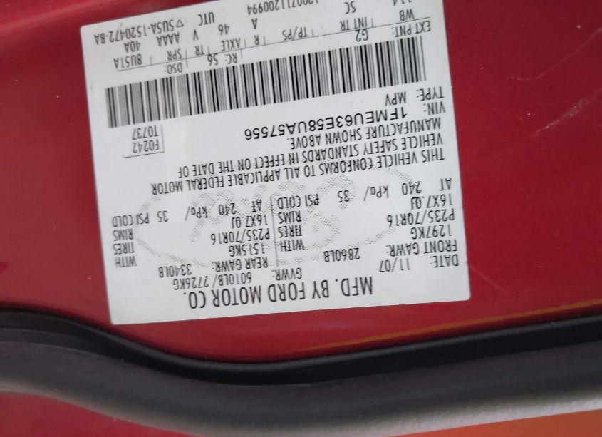 Photo 9 of 2008 Ford Explorer XLT (VIN 1FMEU63E58UA57556)