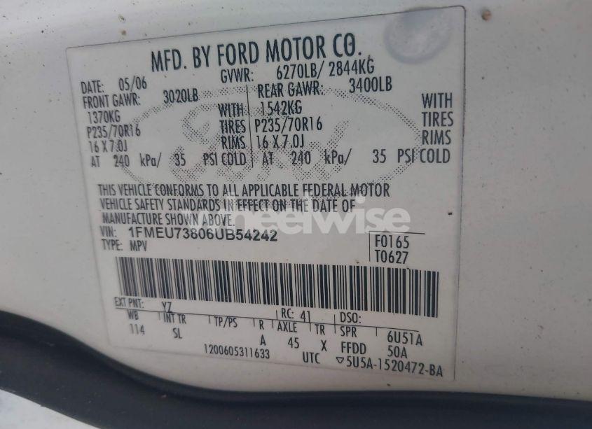 Photo 9 of 2006 Ford Explorer XLT (VIN 1FMEU73806UB54242)