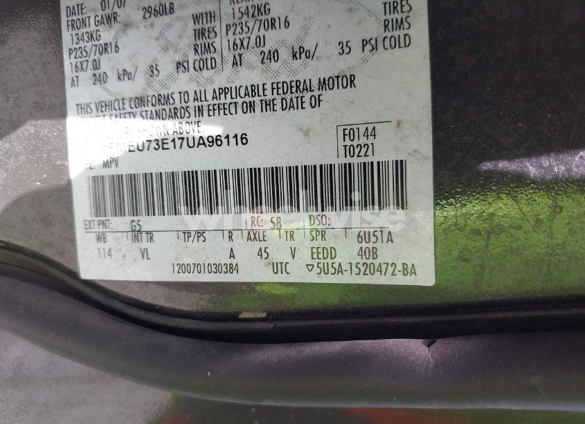 Photo 9 of 2007 Ford Explorer XLT (VIN 1FMEU73E17UA96116)