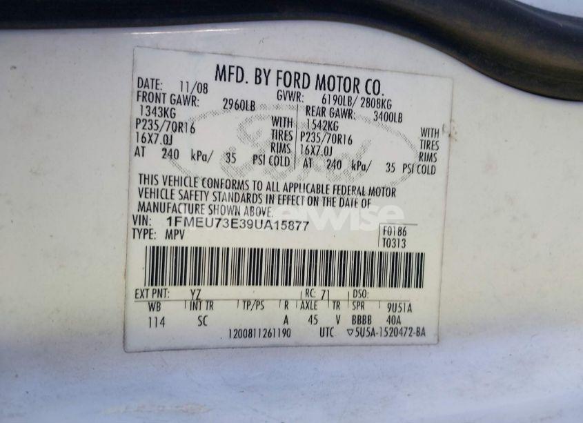 Photo 9 of 2009 Ford Explorer XLT (VIN 1FMEU73E39UA15877)