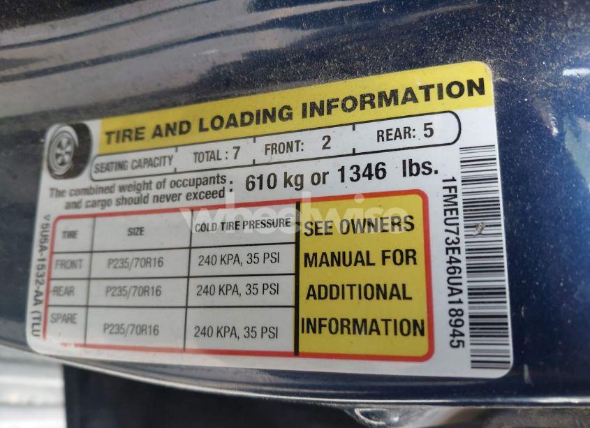 Photo 9 of 2006 Ford Explorer XLT (VIN 1FMEU73E46UA18945)